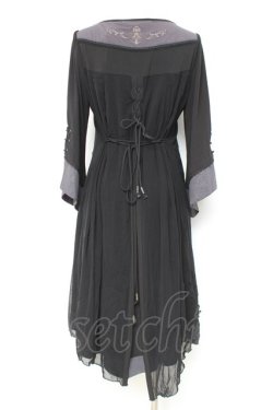 画像2: Rozen Kavalier / レイヤード風切替ワンピース  黒 Y-26-02-19-159-OO-OP-SZ-ZY