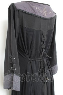 画像3: Rozen Kavalier / レイヤード風切替ワンピース  黒 Y-26-02-19-159-OO-OP-SZ-ZY