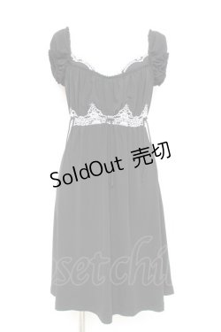 画像1: Ozz oneste / 胸元ギャザーチュニック  黒 Y-26-02-19-160-OO-OP-SZ-ZS