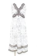 OZZ ANGELO / レース装飾刺繍ワンピース  グレー Y-26-02-19-161-OO-OP-SZ-ZY