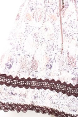 画像4: OZZ ANGELO / レース装飾刺繍ワンピース  ワイン Y-26-02-19-162-OO-OP-SZ-ZY