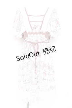 画像1: OZZ ANGELO / レース装飾刺繍ワンピース  モーブピンク Y-26-02-19-163-OO-OP-SZ-ZY