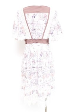 画像2: OZZ ANGELO / レース装飾刺繍ワンピース  モーブピンク Y-26-02-19-163-OO-OP-SZ-ZY