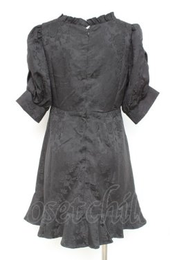 画像2: DearMyLove / ジャガードパワショルビジューワンピース M 黒 Y-26-02-19-165-EL-OP-SZ-ZY