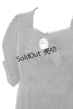 画像3: DearMyLove / ジャガードパワショルビジューワンピース M 黒 Y-26-02-19-165-EL-OP-SZ-ZS