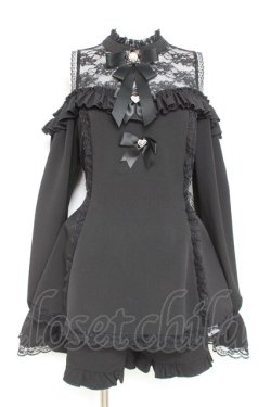 画像1: NoGenki / オフショルビジューブローチセットアップ XL 黒 Y-26-02-19-166-LO-OP-SZ-ZY