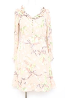 画像1: MILK / Lilybellシアードレス  ハニーベージュ Y-26-02-19-170-ML-OP-SZ-ZY