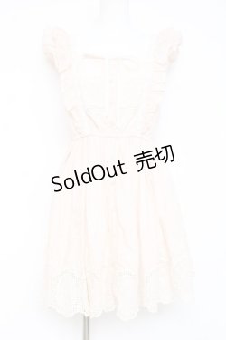 画像1: LIZ LISA / 刺繍スカラップワンピース 0 ピンク Y-26-02-19-172-LO-OP-SZ-ZY