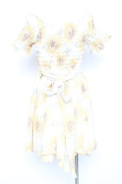 画像2: LIZ LISA / ひまわり柄ワンピース 0 オフ白 Y-26-02-19-173-LO-OP-SZ-ZY