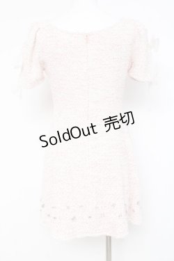 画像2: Swankiss / 裾ビジューツイードワンピース F ピンク Y-26-02-19-174-CA-OP-SZ-ZY