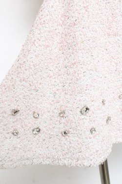 画像4: Swankiss / 裾ビジューツイードワンピース F ピンク Y-26-02-19-174-CA-OP-SZ-ZY