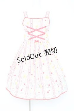 画像1: Shirley Temple / シトラスソーダジャンパースカート  シロ×アカ Y-26-02-19-175-ET-OP-SZ-ZY