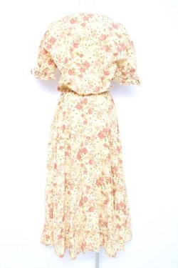 画像2: KETTY / フラワー柄ワンピース M イエロー Y-26-02-19-177-EL-OP-SZ-ZY