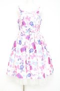 Angelic Pretty / Girly Stickerジャンパースカート  白 Y-26-02-19-178-AP-OP-SZ-ZY