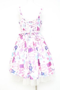画像2: Angelic Pretty / Girly Stickerジャンパースカート  白 Y-26-02-19-178-AP-OP-SZ-ZY