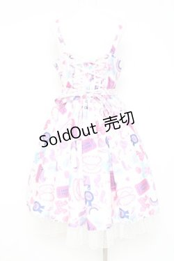 画像2: Angelic Pretty / Girly Stickerジャンパースカート  白 Y-26-02-19-178-AP-OP-SZ-ZY