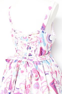 画像3: Angelic Pretty / Girly Stickerジャンパースカート  白 Y-26-02-19-178-AP-OP-SZ-ZY