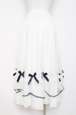 画像2: axes femme POETIQUE / マリンチュールリボンスカート M 白 Y-26-02-19-183-AX-SK-SZ-ZY