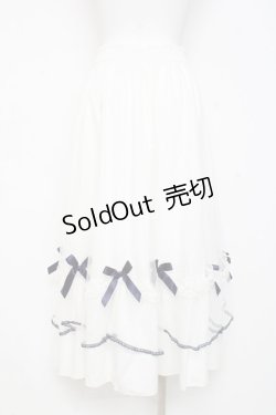 画像2: axes femme POETIQUE / マリンチュールリボンスカート M 白 Y-26-02-19-183-AX-SK-SZ-ZY