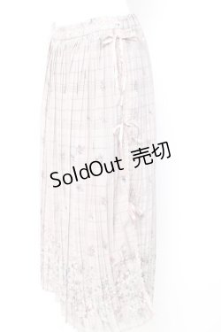 画像2: axes femme / サイドリボンプリーツスカート M 淡ピンク Y-26-02-19-185-AX-SK-SZ-ZY