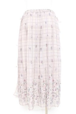 画像3: axes femme / サイドリボンプリーツスカート M 淡ピンク Y-26-02-19-185-AX-SK-SZ-ZY