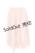 axes femme / レースサーキュラースカート M 淡ピンク Y-26-02-19-186-AX-SK-SZ-ZY