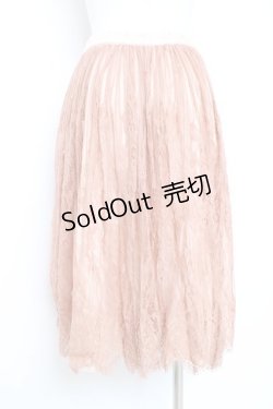 画像2: axes femme / レースサーキュラースカート M 淡ピンク Y-26-02-19-186-AX-SK-SZ-ZY