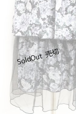 画像3: axes femme / フルールPTティアードスカート F 黒 Y-26-02-19-188-AX-SK-SZ-ZY