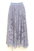 axes femme / レースサーキュラースカート M ブルー Y-26-02-19-191-AX-SK-SZ-ZY