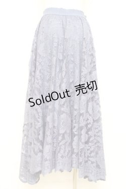 画像2: axes femme / レースサーキュラースカート M ブルー Y-26-02-19-191-AX-SK-SZ-ZY