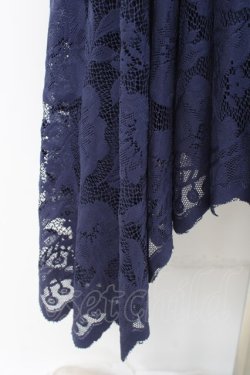 画像3: axes femme / レースサーキュラースカート F 紺 Y-26-02-19-192-AX-SK-SZ-ZY