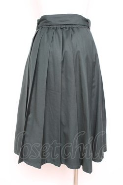 画像2: F i.n.t / 太ベルト付きレトロプリーツスカート F グリーン Y-26-02-19-196-CA-SK-SZ-ZY