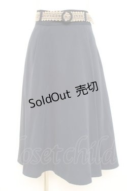 画像1: F i.n.t / レースベルトフレアースカート F ネイビー Y-26-02-19-197-CA-SK-SZ-ZY