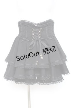 画像1: LIZ LISA / コルセットライクティアードスカパン 0 黒 Y-26-02-19-199-LO-PA-SZ-ZY