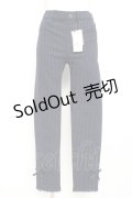 axes femme / 裾レースアップレギンスパンツ L 紺 Y-26-02-19-201-AX-PA-SZ-ZS
