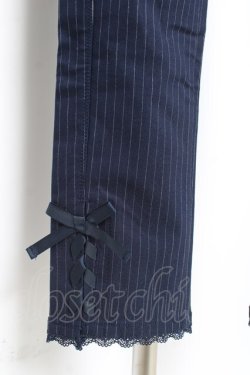 画像3: axes femme / 裾レースアップレギンスパンツ L 紺 Y-26-02-19-201-AX-PA-SZ-ZY