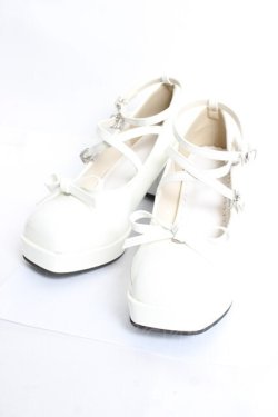 画像1: DearMyLoveRose / スクエアトゥ2wayストラップパンプス 23 ホワイト Y-26-02-19-021-EL-SH-SZ-ZY