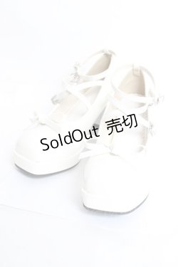 画像1: DearMyLoveRose / スクエアトゥ2wayストラップパンプス 23 ホワイト Y-26-02-19-021-EL-SH-SZ-ZY