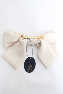 画像2: an another angelus / ローズ刺繍ビッグリボンバレッタ F アイボリー Y-26-02-19-004-CA-AC-SZ-ZY