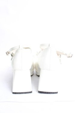 画像3: DearMyLoveRose / スクエアトゥ2wayストラップパンプス 23 ホワイト Y-26-02-19-021-EL-SH-SZ-ZY