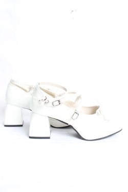 画像4: DearMyLoveRose / スクエアトゥ2wayストラップパンプス 23 ホワイト Y-26-02-19-021-EL-SH-SZ-ZY