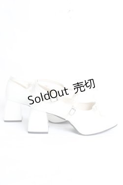 画像4: DearMyLoveRose / スクエアトゥ2wayストラップパンプス 23 ホワイト Y-26-02-19-021-EL-SH-SZ-ZY