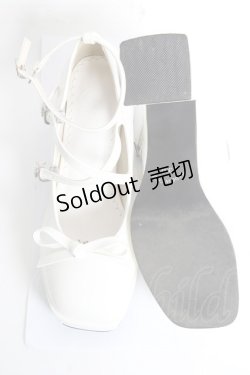 画像5: DearMyLoveRose / スクエアトゥ2wayストラップパンプス 23 ホワイト Y-26-02-19-021-EL-SH-SZ-ZY