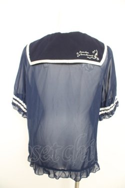 画像2: axes femme kawaii / 2WAYセーラーブラウス M 紺 Y-26-02-21-043-AX-BL-SZ-ZY