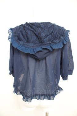 画像2: axes femme / フード付きフリルカーデ M 紺 Y-26-02-21-044-AX-TO-SZ-ZY