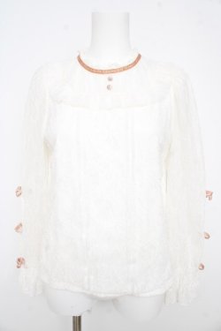 画像1: LIZ LISA / メニーリボンレーストップス 0 白 Y-26-02-21-049-LO-TO-SZ-ZY