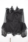 Rojita / ラッフルスリーブドビードットブラウス F 黒 Y-26-02-21-052-LO-BL-SZ-ZY