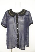 CHIP CLIP / 星座柄ブラウス  紺 Y-26-02-21-053-LO-BL-SZ-ZY