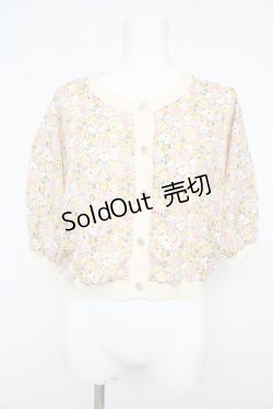 画像1: Fi.n.t / アートフラワー柄カーディガン F イエロー Y-26-02-21-062-CA-TO-SZ-ZS