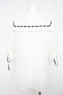 画像2: axes femme kawaii / ビッグリボンセーラーブラウス M 紺 Y-26-02-21-065-AX-BL-SZ-ZY